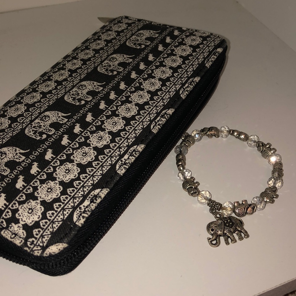 Elephant Wallet + Bracelet